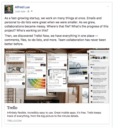 Trello 3-Act Structure for Social Media Brand Storytelling